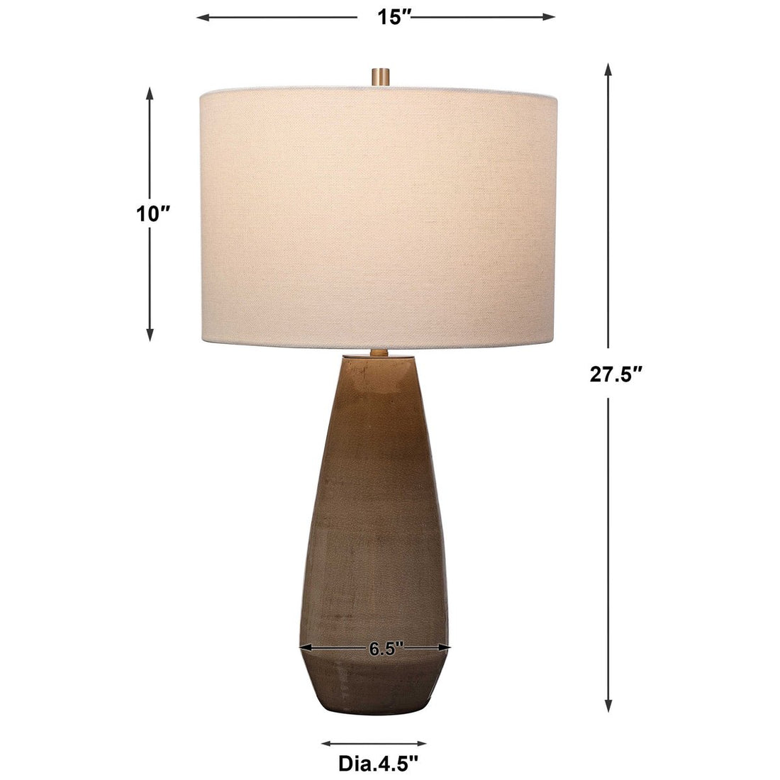 Uttermost Volterra Taupe-Gray Table Lamp