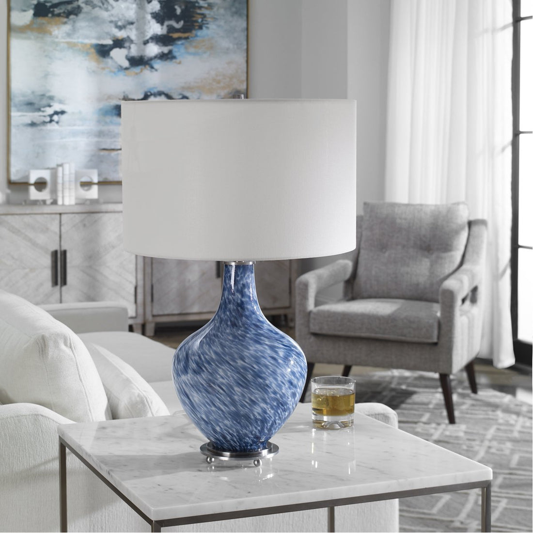 Uttermost Cove Cobalt Blue Table Lamp