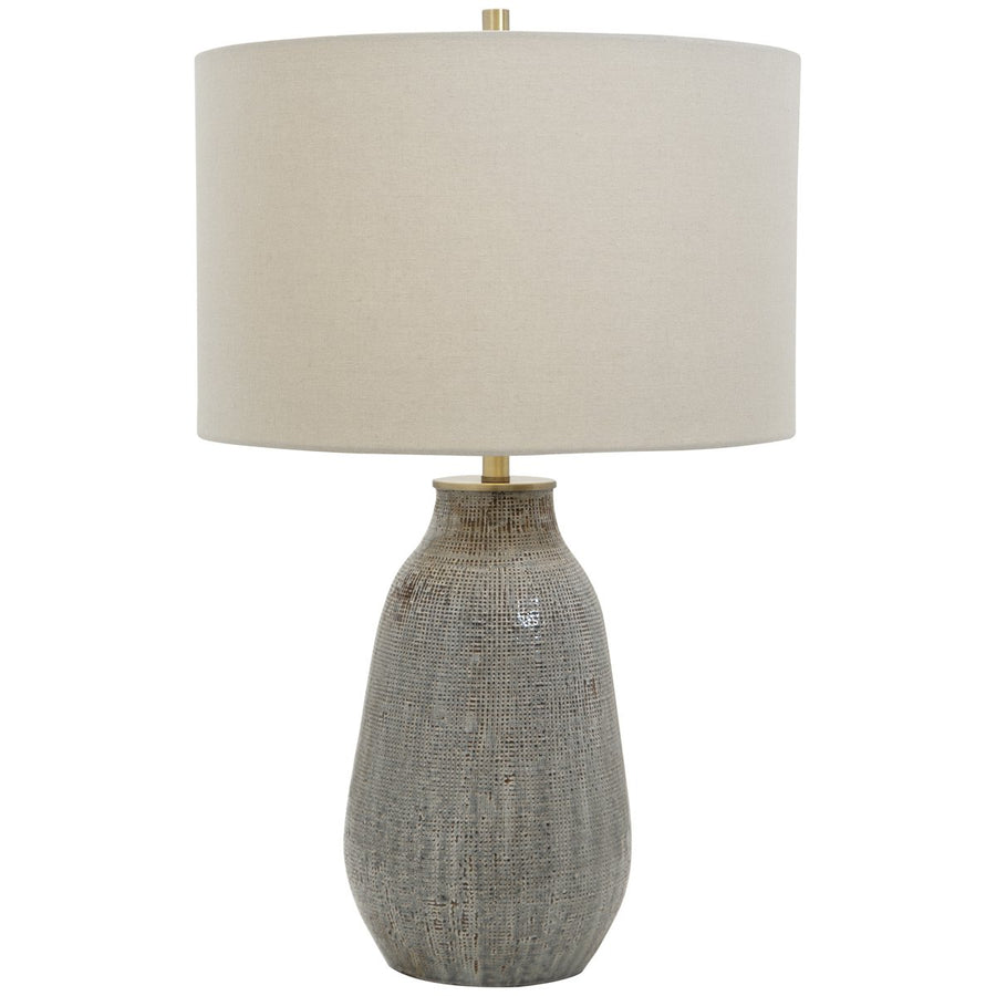 Uttermost Monacan Gray Textured Table Lamp