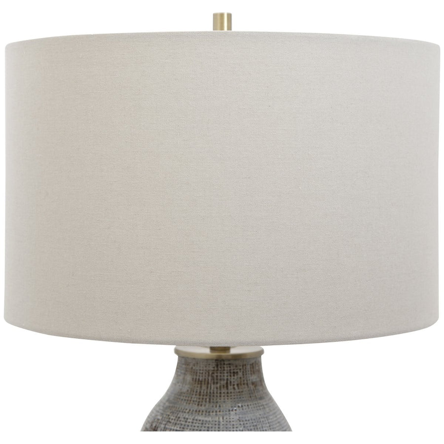 Uttermost Monacan Gray Textured Table Lamp