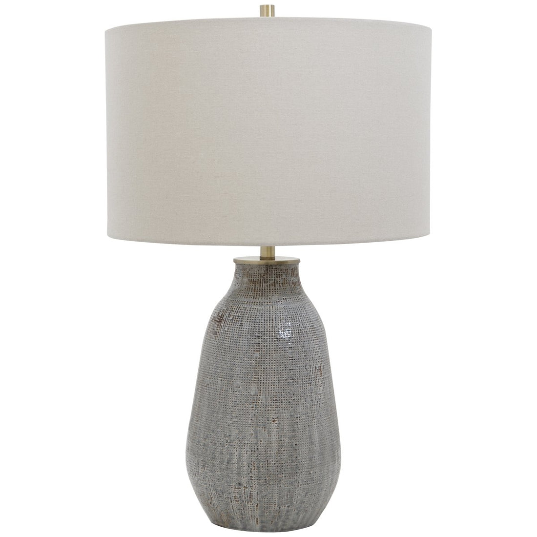 Uttermost Monacan Gray Textured Table Lamp