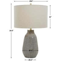 Uttermost Monacan Gray Textured Table Lamp