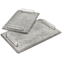 Interlude Home Audrina Natural Hide Trays, 2-Piece Set