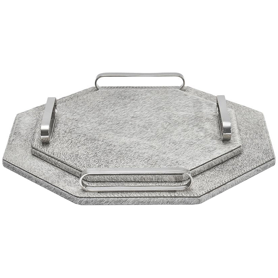 Interlude Home Audrina Hide Octagonal Trays, 2-Piece Set