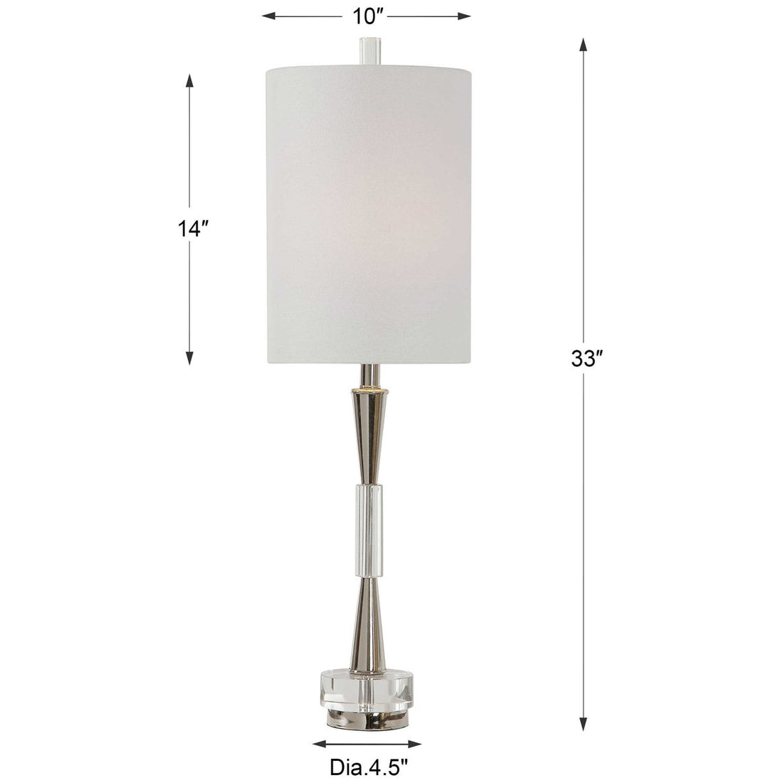 Uttermost Azaria Polished Nickel Buffet Lamp