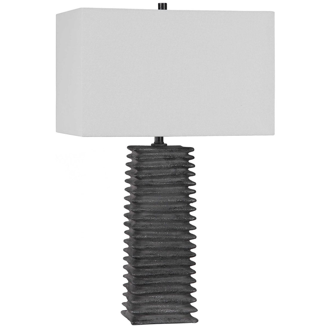 Uttermost Sanderson Metallic Charcoal Table Lamp