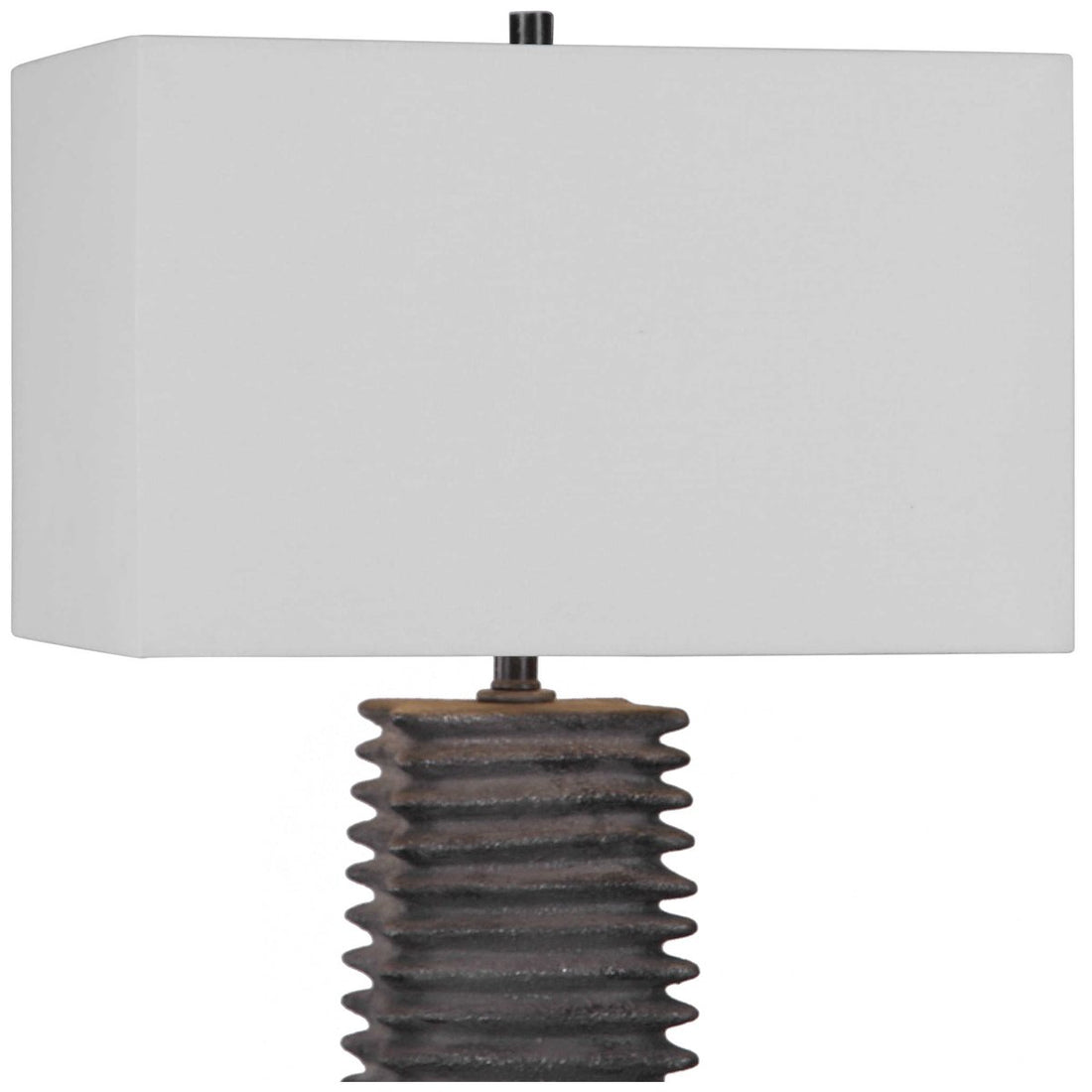 Uttermost Sanderson Metallic Charcoal Table Lamp