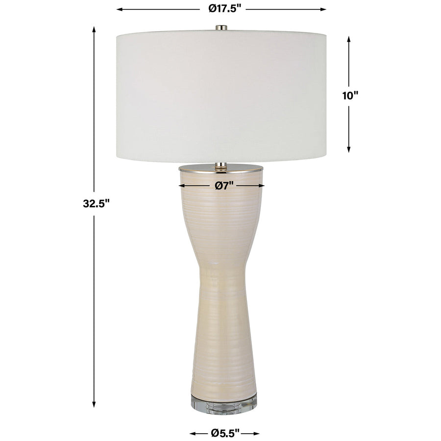 Uttermost Amphora Off-White Glaze Table Lamp