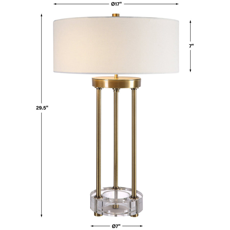 Uttermost Pantheon Brass Rod Table Lamp