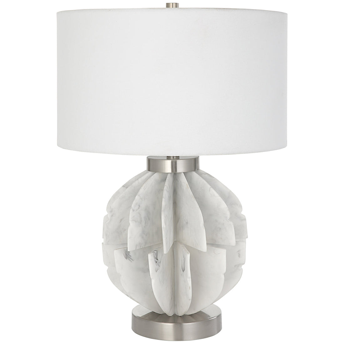 Uttermost Repetition White Marble Table Lamp