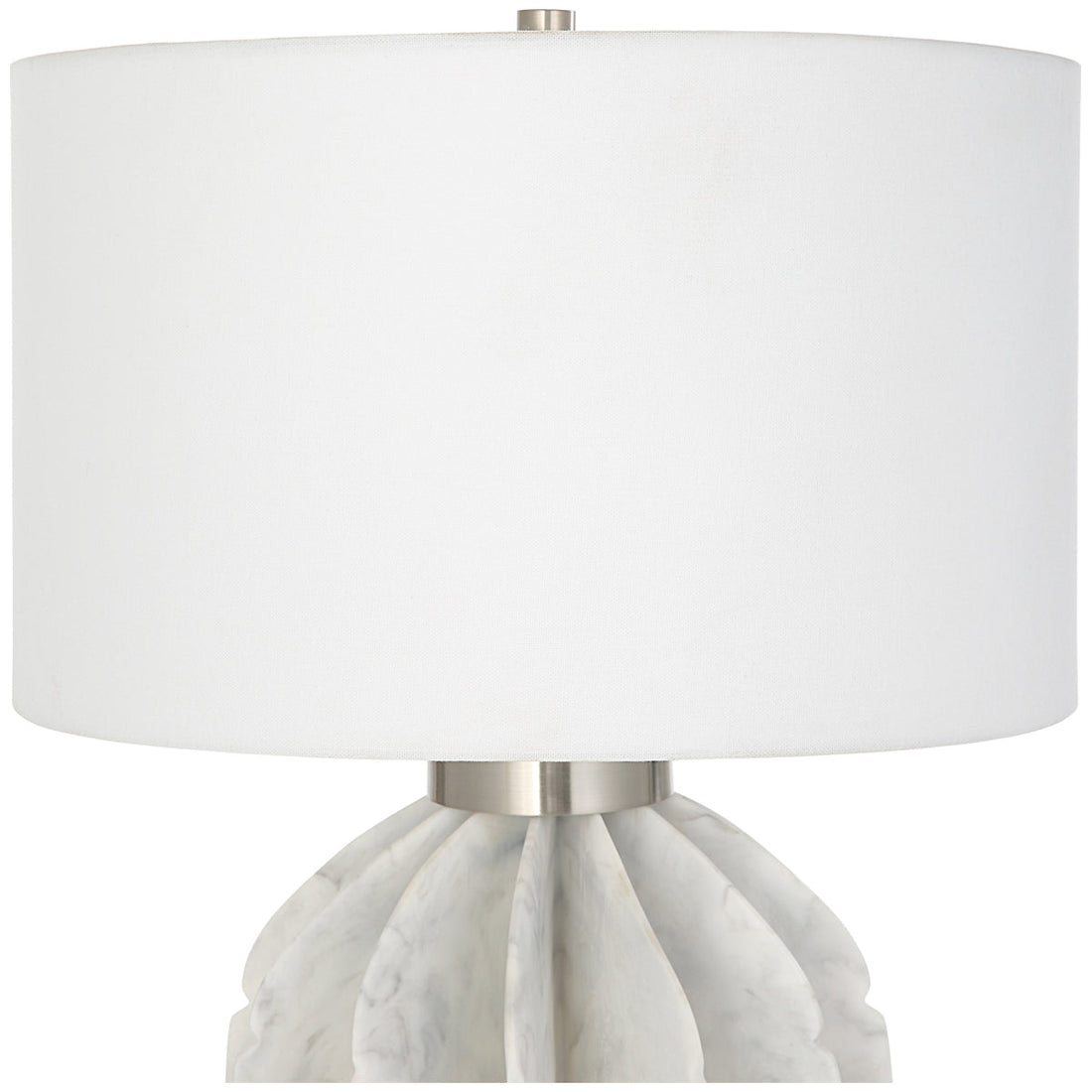 Uttermost Repetition White Marble Table Lamp