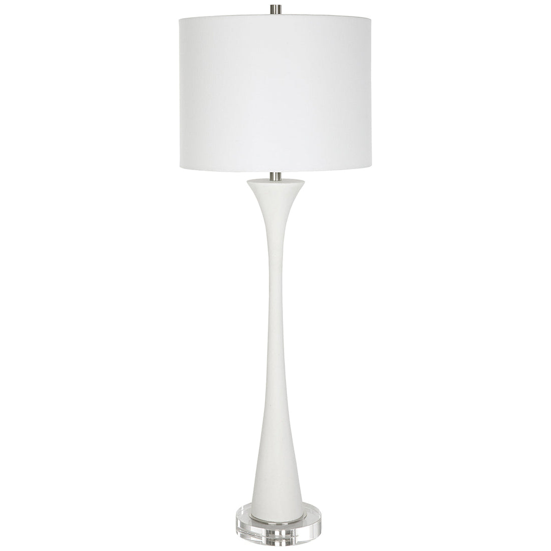 Uttermost Fountain White Marble Buffet Lamp