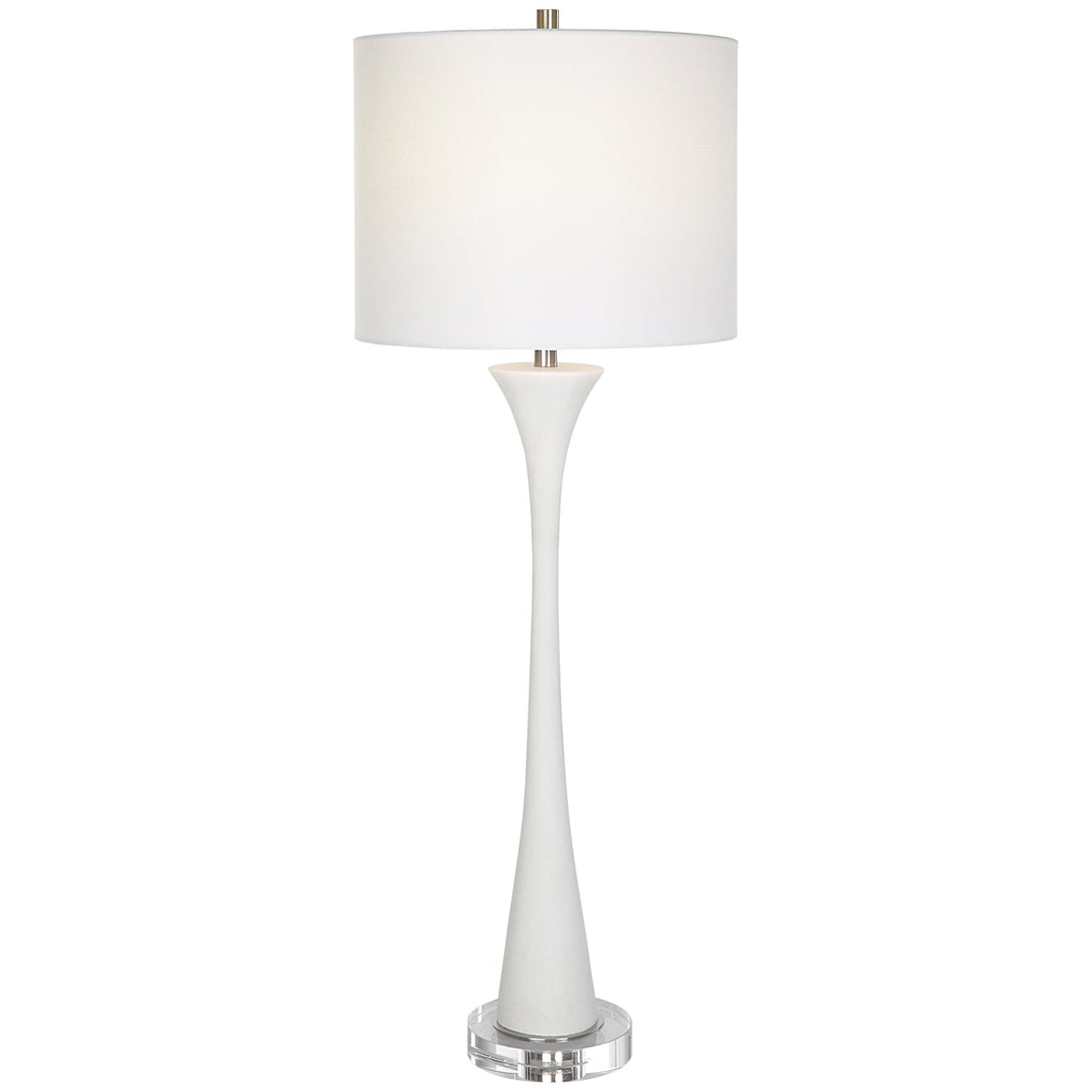 Uttermost Fountain White Marble Buffet Lamp