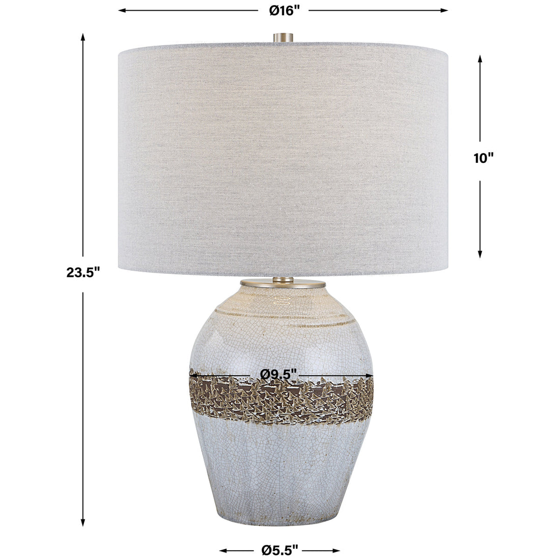 Uttermost Poul Crackled Table Lamp