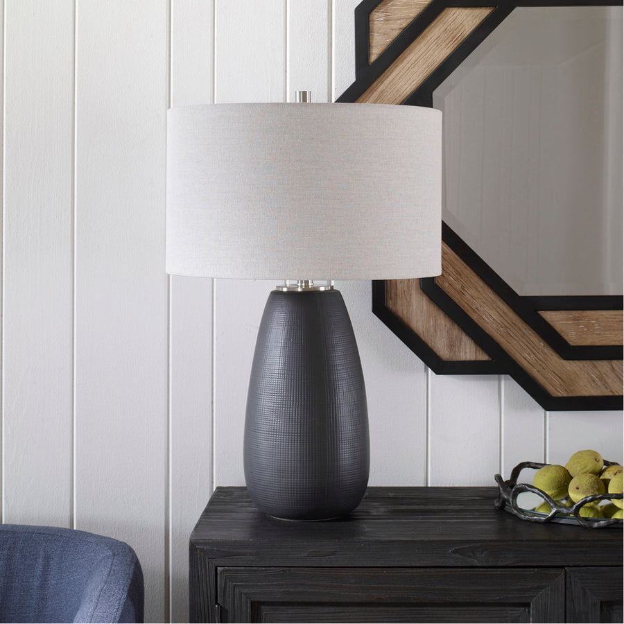 Uttermost Twilight Satin Black Table Lamp