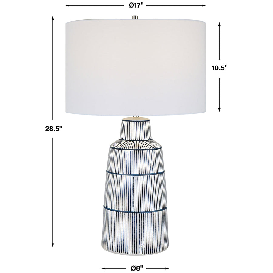 Uttermost Breton Nautical Stripe Table Lamp