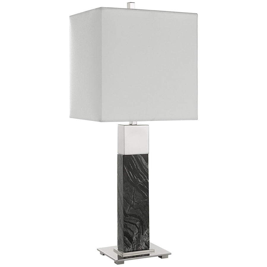 Uttermost Pilaster Black Marble Table Lamp