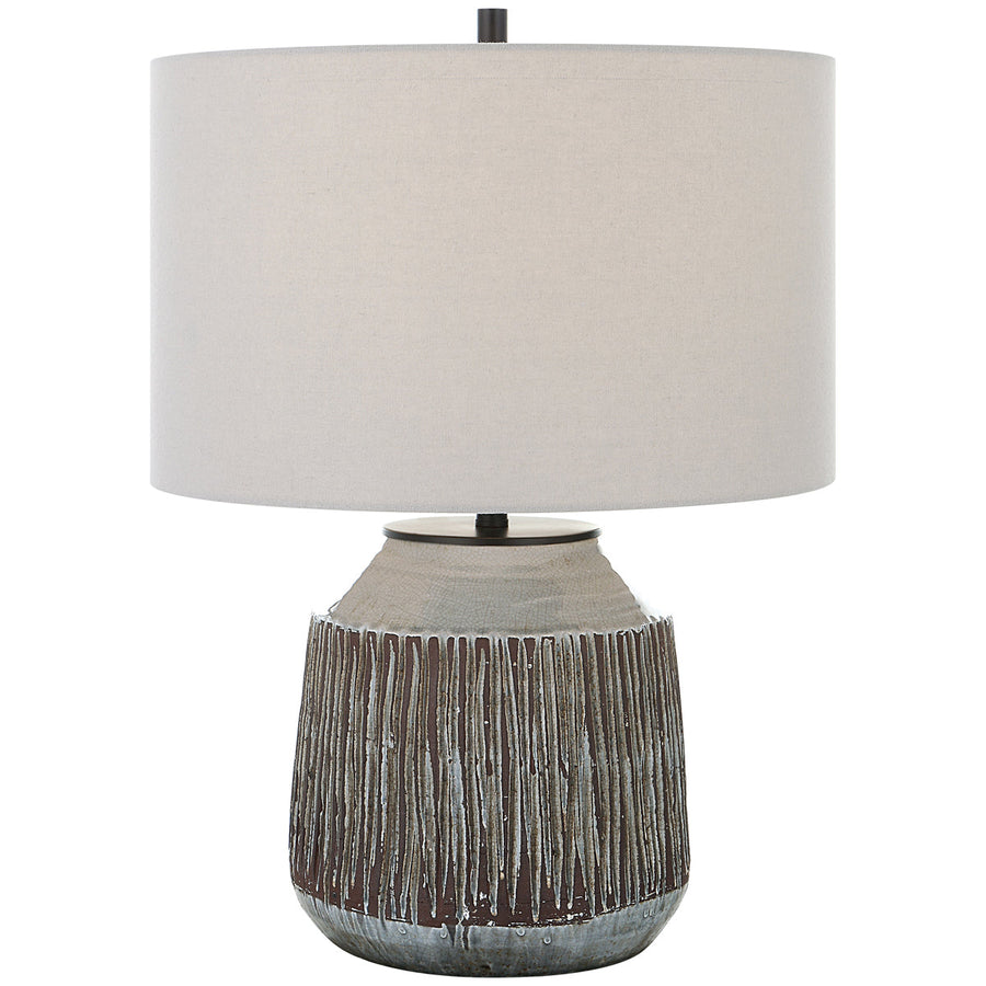 Uttermost Neolithic Blue-Gray Table Lamp