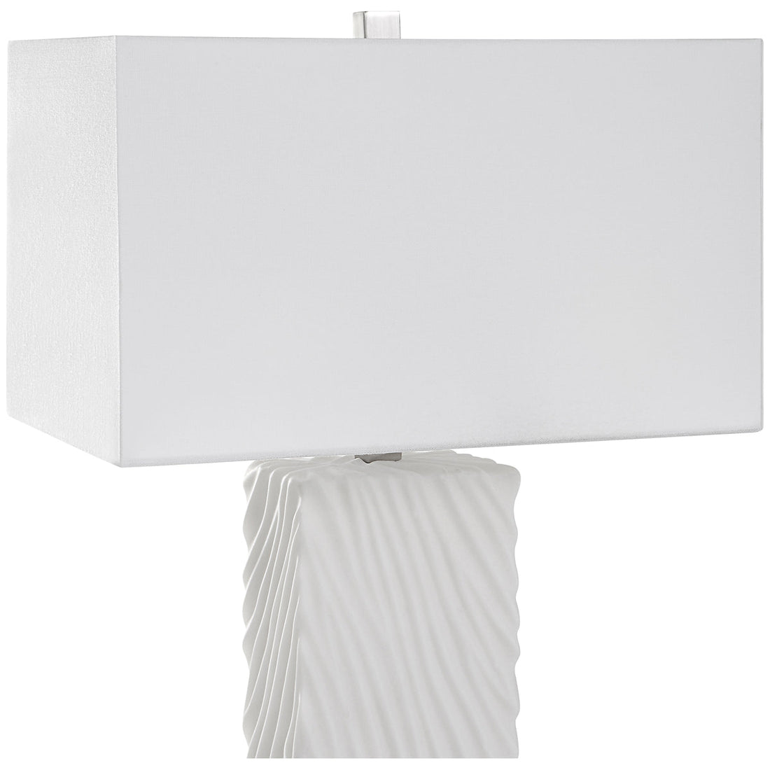 Uttermost Pillar White Marble Table Lamp