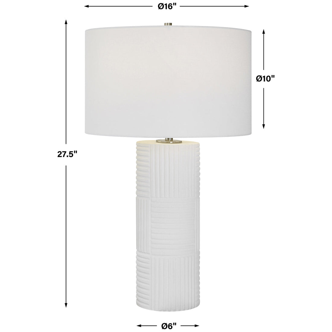 Uttermost Patchwork White Table Lamp