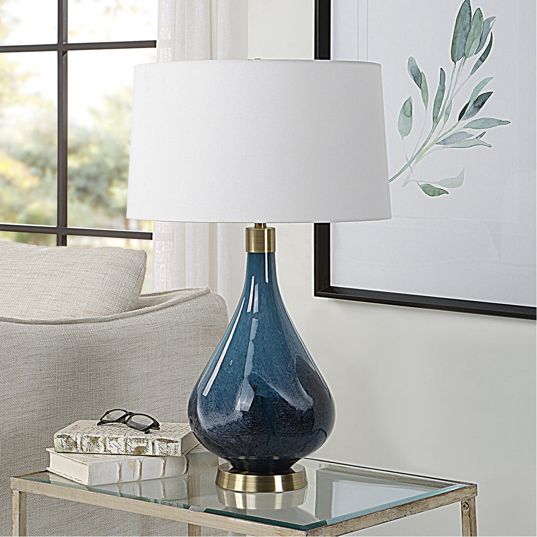 Uttermost Riviera Art Glass Table Lamp