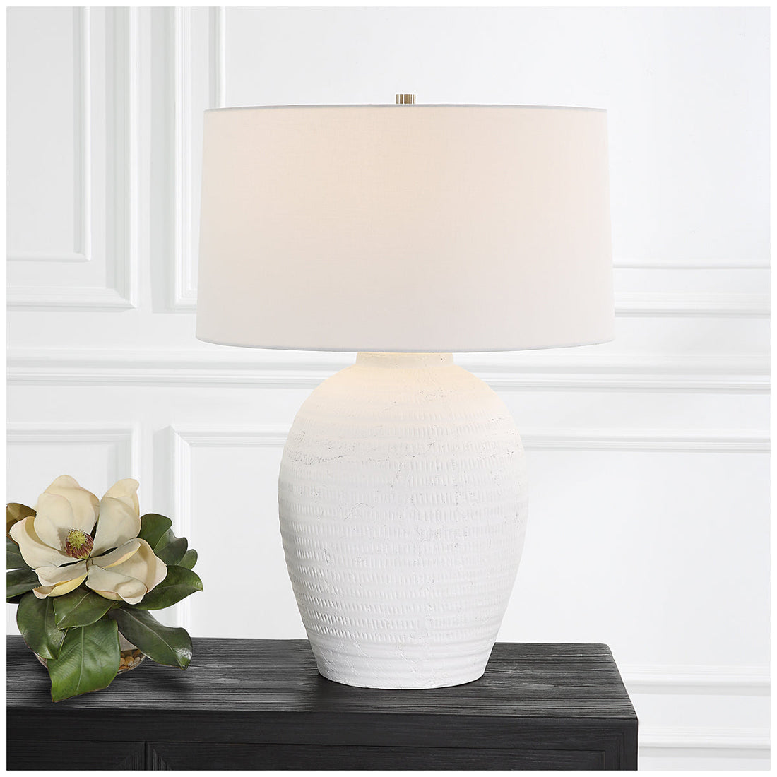 Uttermost Reyna Chalk White Table Lamp