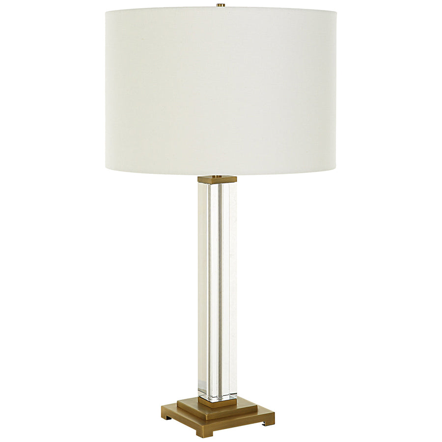 Uttermost Crystal Column Table Lamp