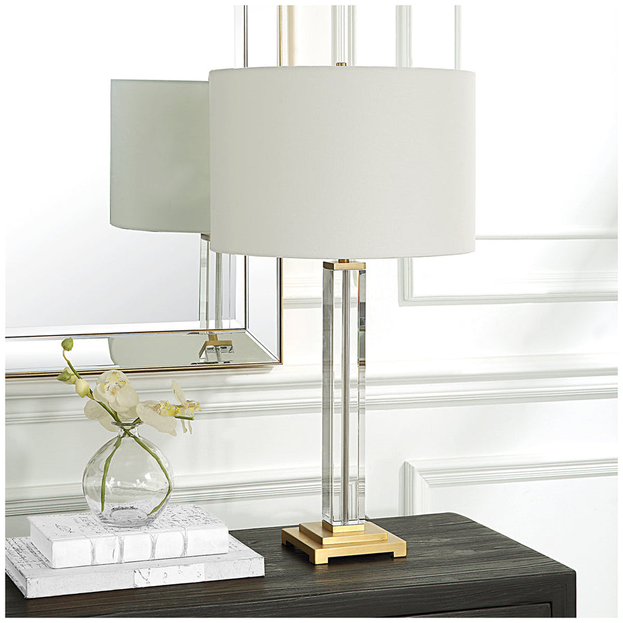 Uttermost Crystal Column Table Lamp