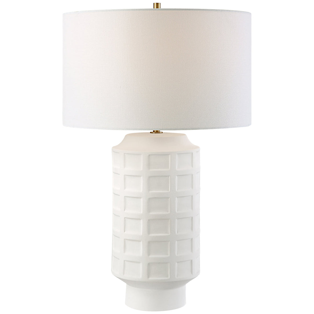 Uttermost Window Pane White Table Lamp