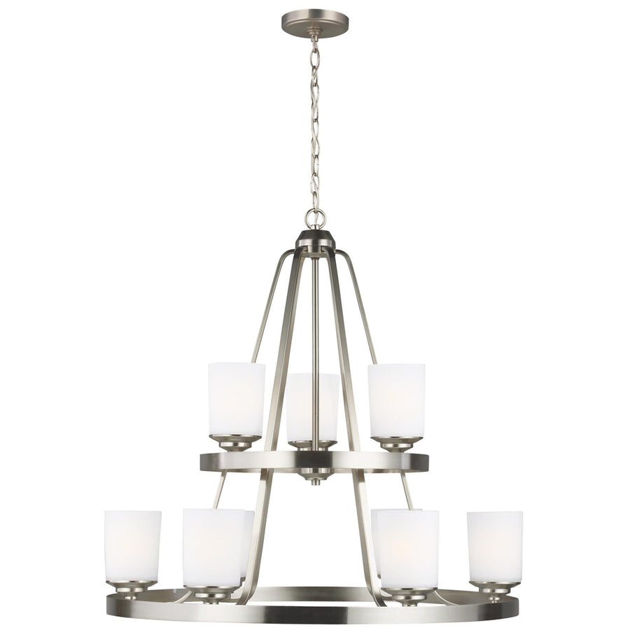 Sea Gull Lighting Kemal 9-Light Chandelier with Bulb