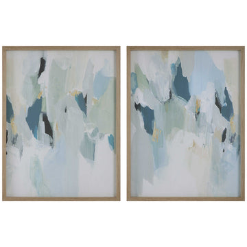 Uttermost Seabreeze Abstract Framed Canvas Prints, 2-Piece Set