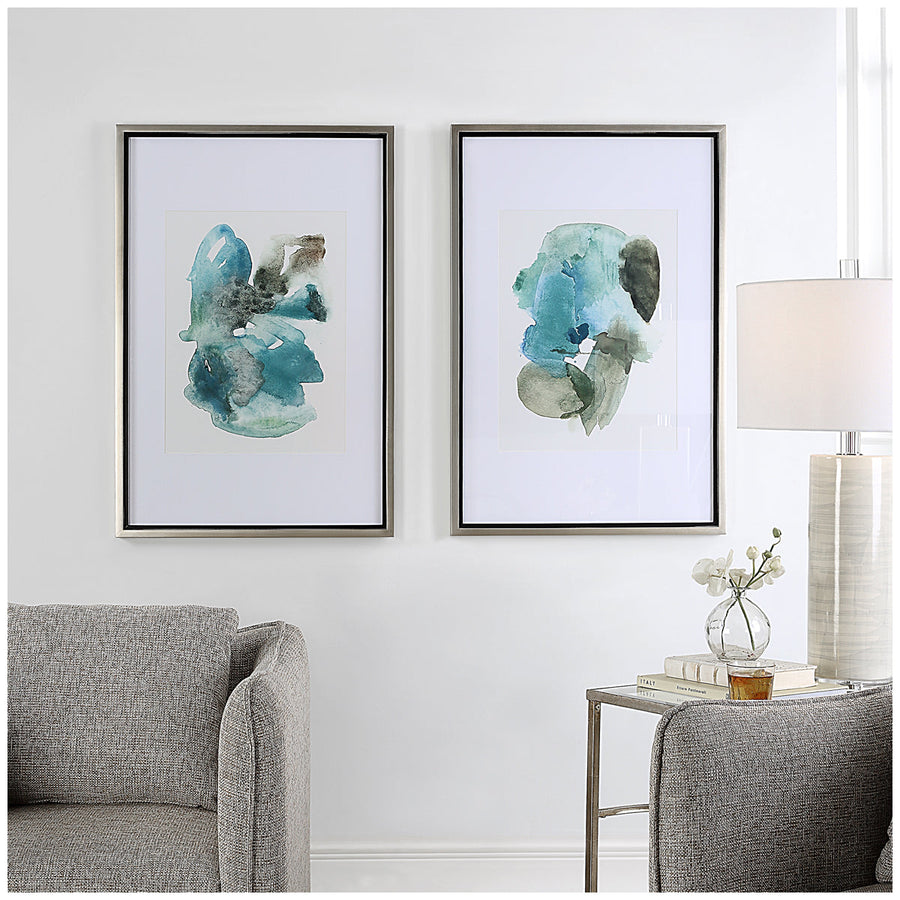 Uttermost Blueprints Watercolor Prints, 2-Piece Set