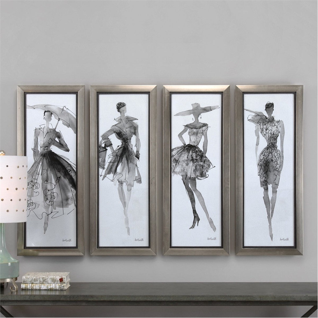 Uttermost Fashion Sketchbook Art, 4-Piece Set