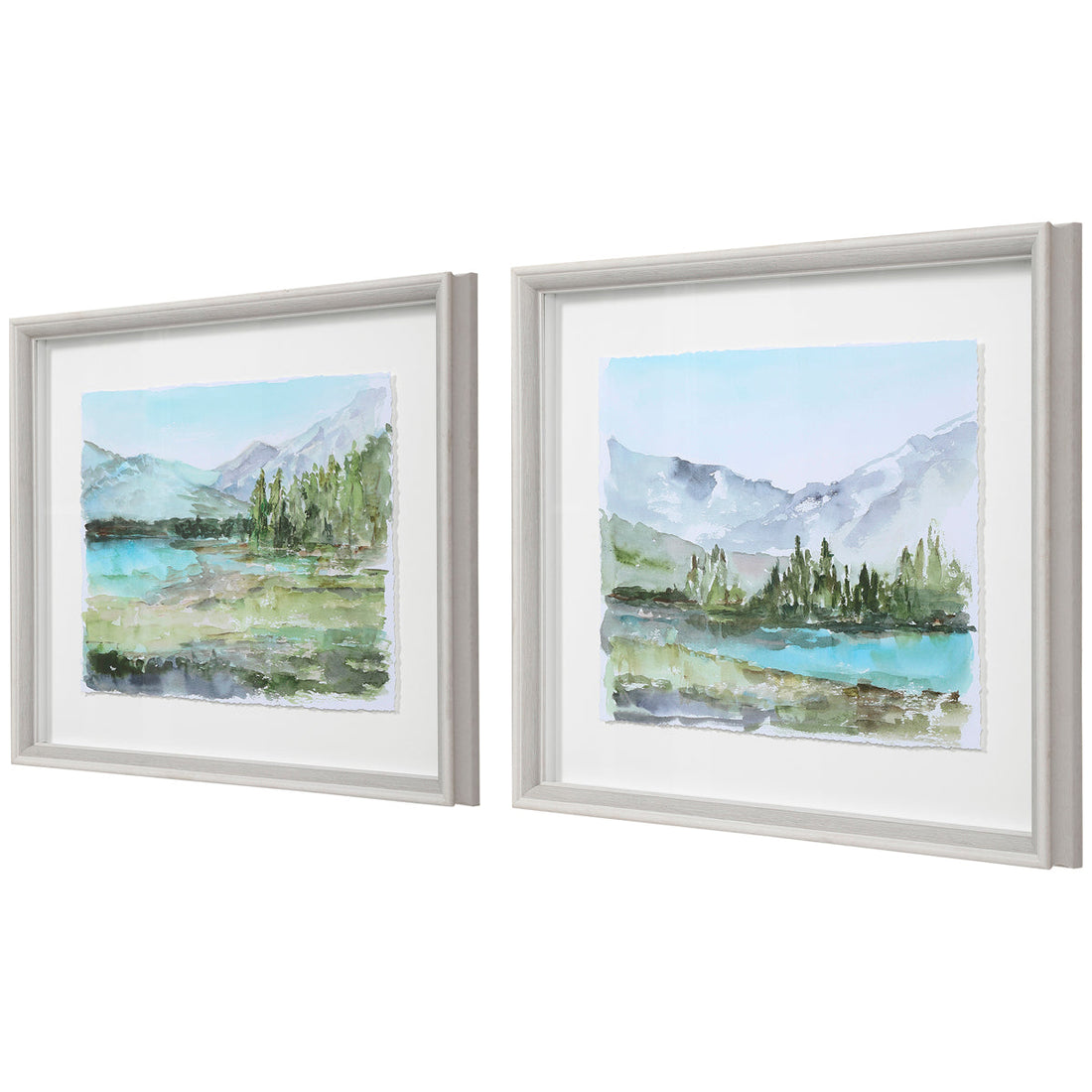 Uttermost Plein Air Reservoir Watercolor Prints, Set of 2