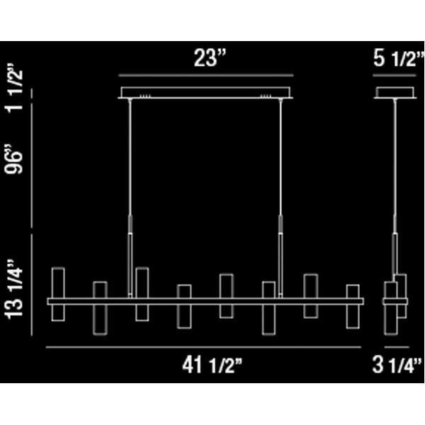 Eurofase Netto 32W Linear LED Chandelier