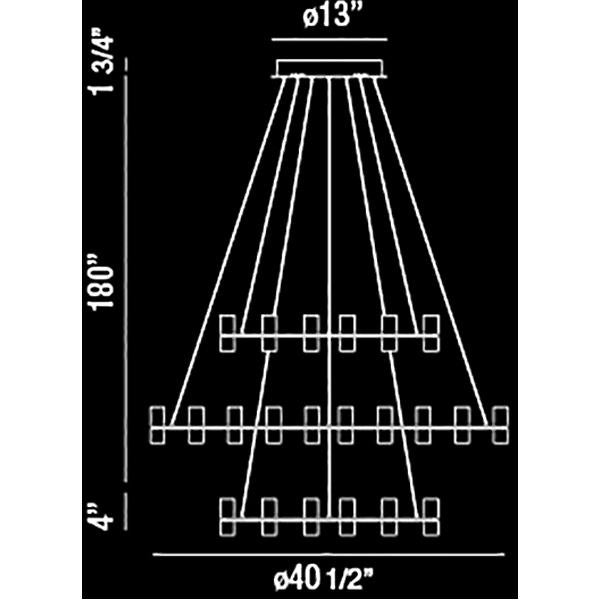 Eurofase Netto 132W Large LED Round Chandelier