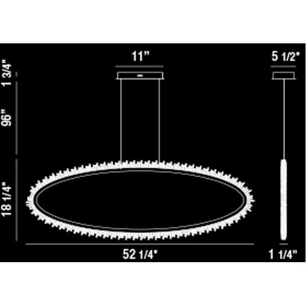 Eurofase Scoppia LED Oval Chandelier