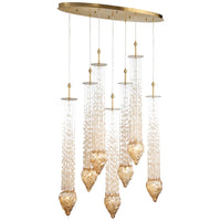 Eurofase Cascata 7-Light Oval Chandelier