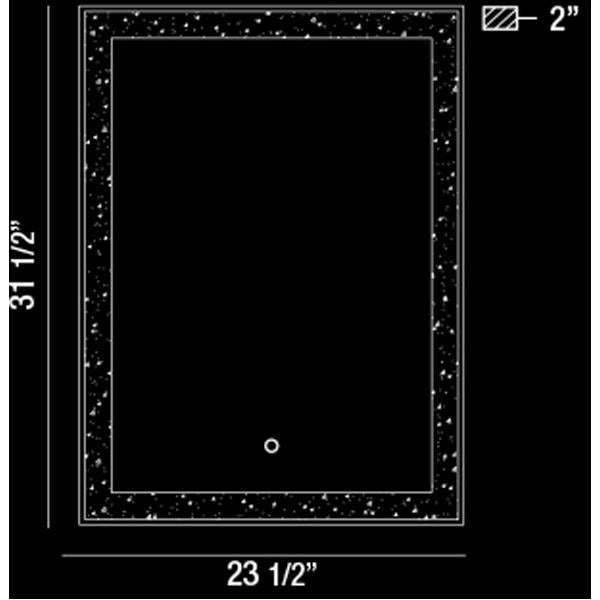 Eurofase Back-lit LED Rectangular Crystal Mirror