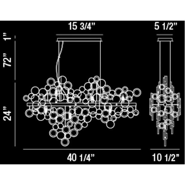 Eurofase Trento 12-Light Oval Chandelier