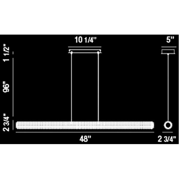 Eurofase Sassi 36W LED Linear Chandelier