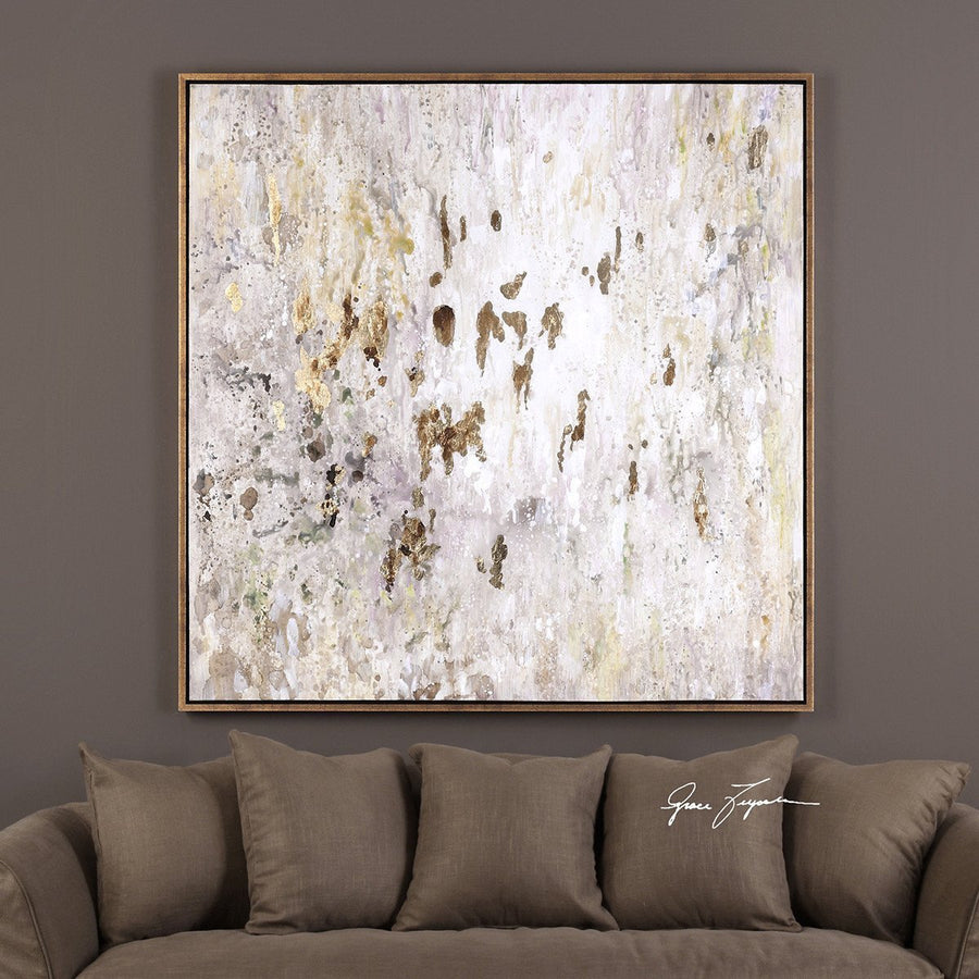 Uttermost Golden Raindrops Modern Abstract Art