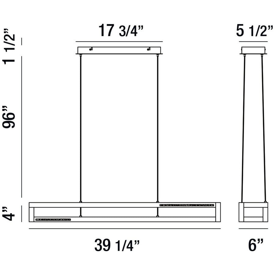 Eurofase Clinton 39-Inch Linear Chandelier