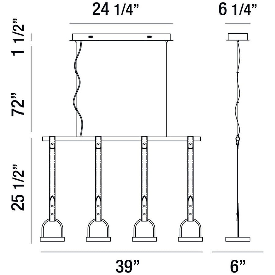 Eurofase Lappin 39-Inch Linear Chandelier