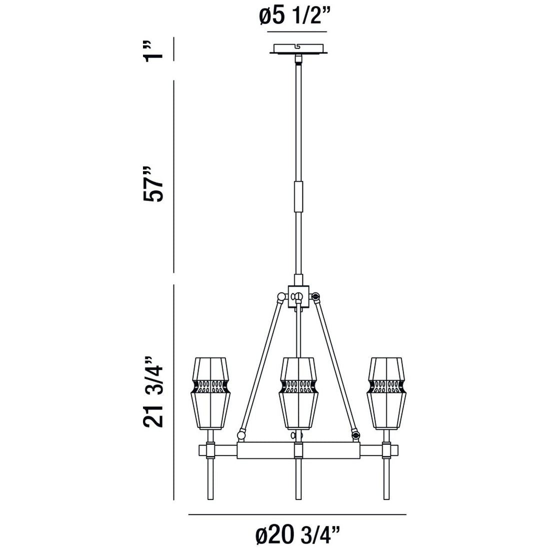 Eurofase Gladstone 21-Inch Round Chandelier