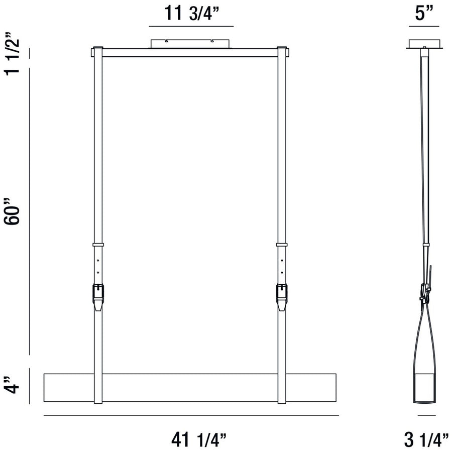 Eurofase Harbourview 41-Inch Linear Chandelier