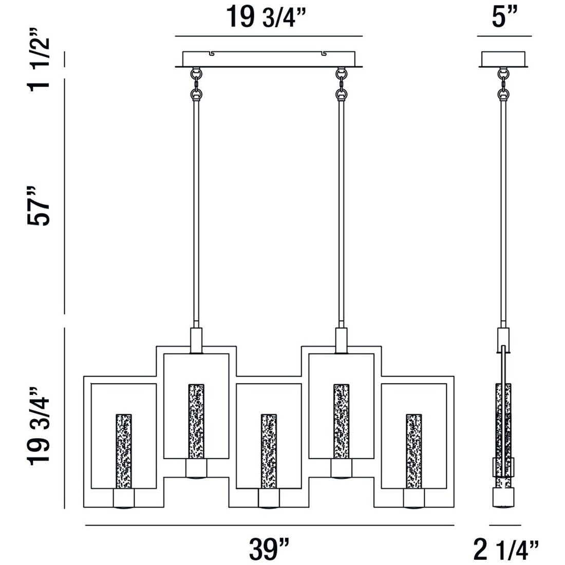 Eurofase Hanson 39-Inch Linear Chandelier