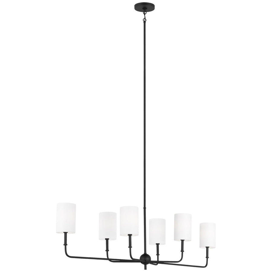 Sea Gull Lighting Foxdale 6-Light Linear Chandelier without Bulb