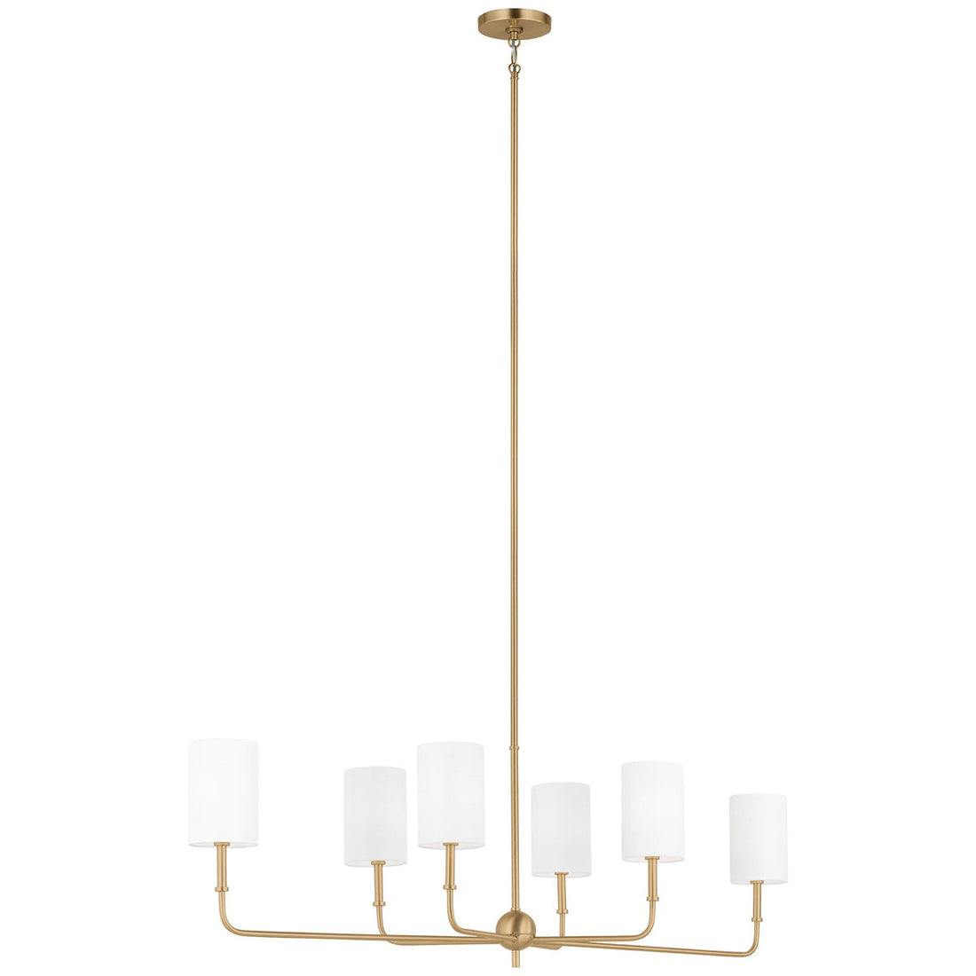 Sea Gull Lighting Foxdale 6-Light Linear Chandelier without Bulb