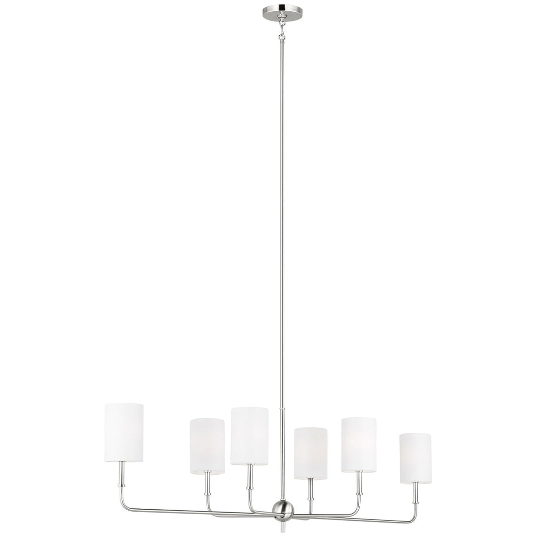 Sea Gull Lighting Foxdale 6-Light Linear Chandelier without Bulb